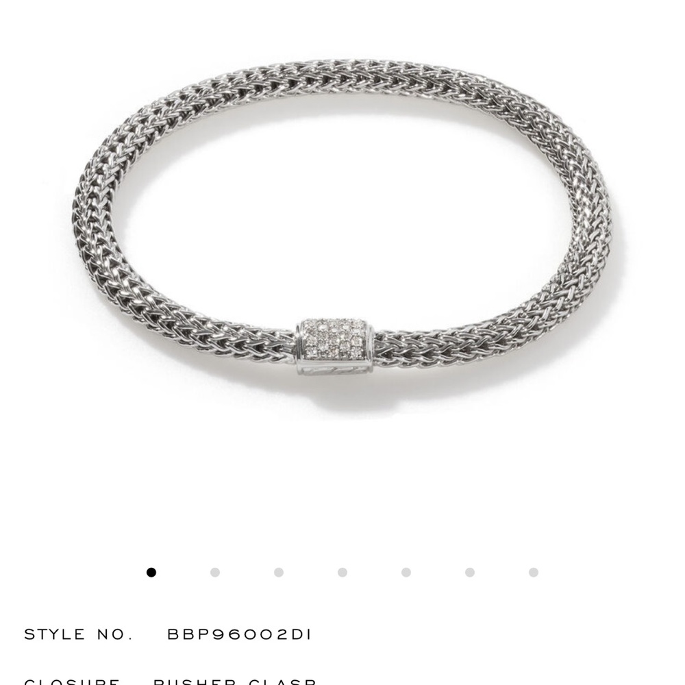 John Hardy classic chain with diamond lace clasp